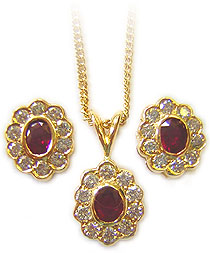 ruby and diamond set